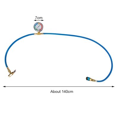 Fluorinated Hose For Air Conditioner With Pressure Gauge And Adapter