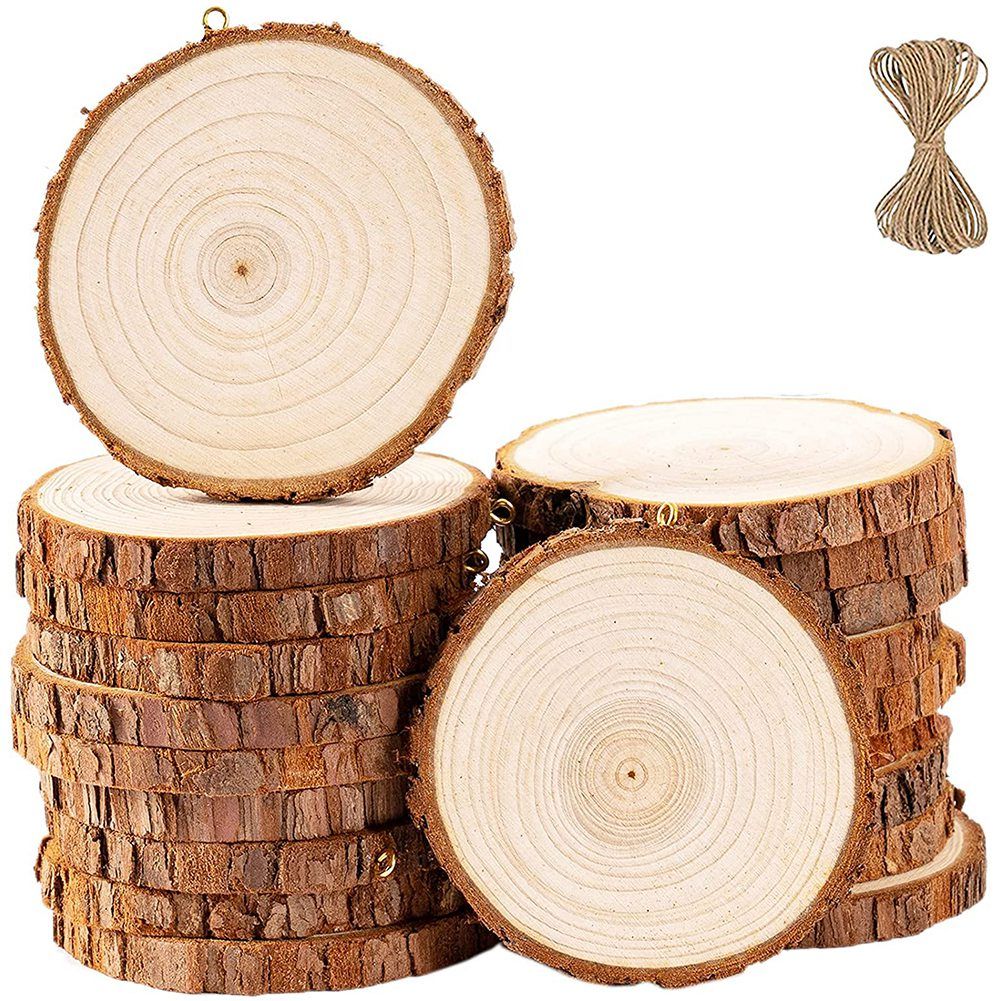Natural Wood Slices Wooden Circles Craft Unfinished Wood