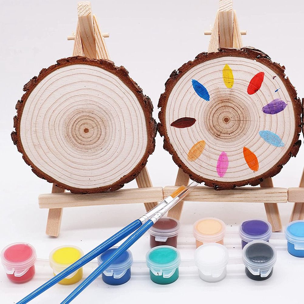 Natural Wood Slices Wooden Circles Craft Unfinished Wood