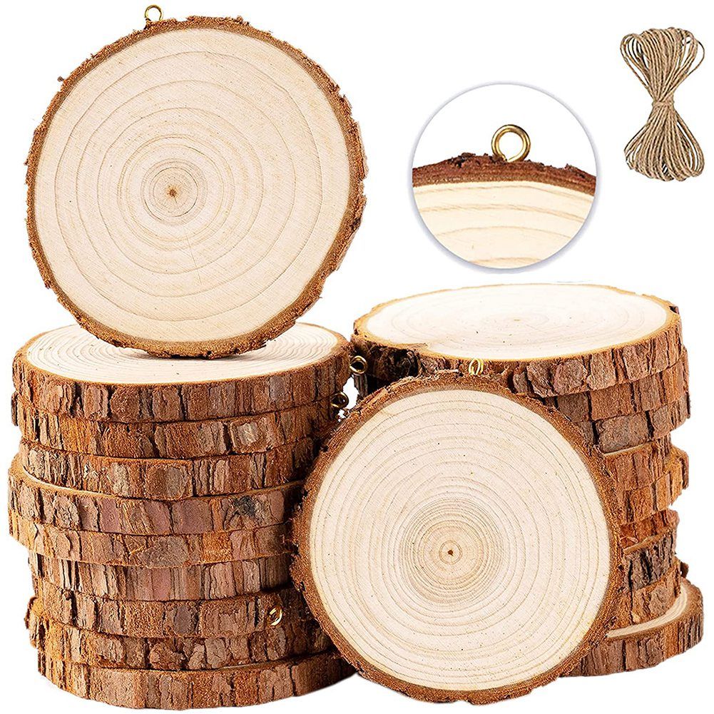 Natural Wood Slices Wooden Circles Craft Unfinished Wood