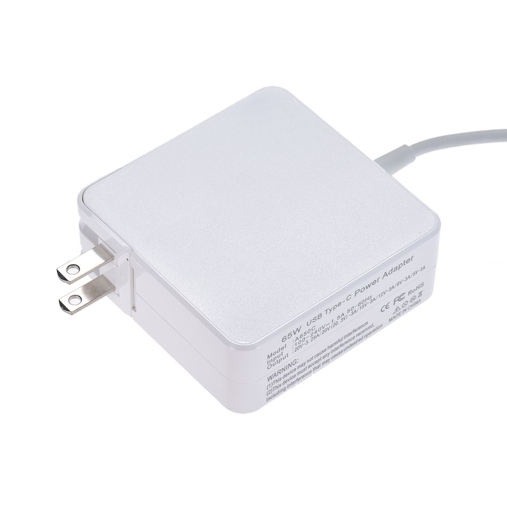 Power Adapter AC DC 100V-240V 1.5A 65W USB Type-C Charger