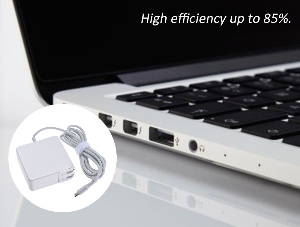 Power Adapter AC DC 100V-240V 1.5A 65W USB Type-C Charger