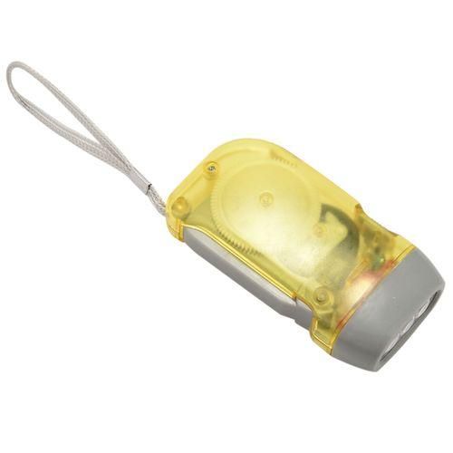 3 LED Dynamo Wind Up Flashlight Hand-pressing Crank NR No