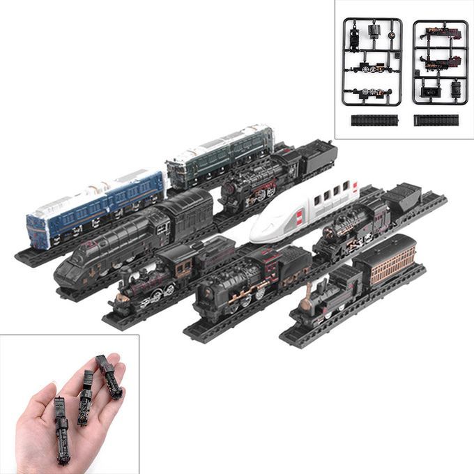 Set Of 9pcs Simulation Classic Train Model Toys Mini Lotomotive