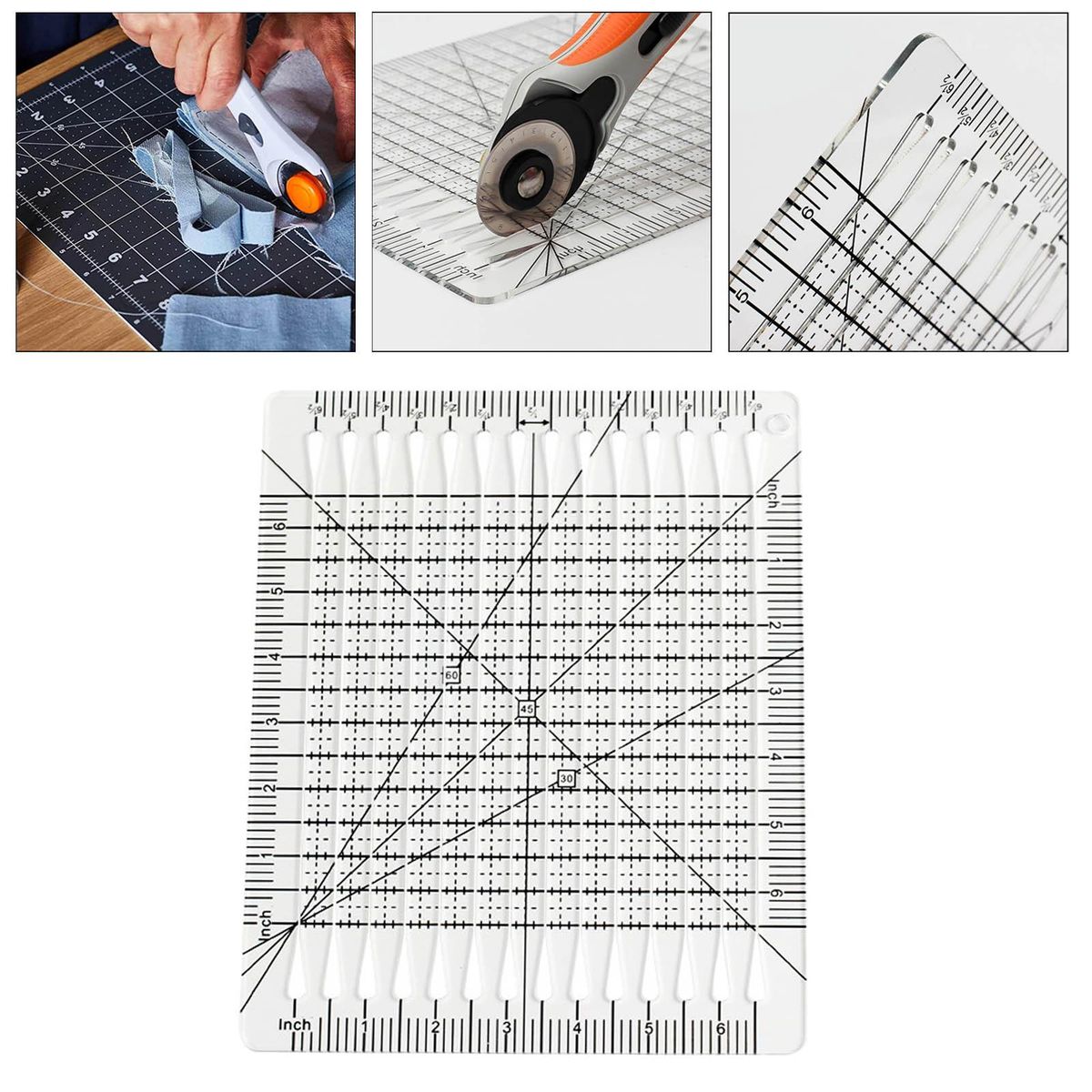 Clear Squared Quilting Rulers Quilting Supplies Acrylic For Crafts