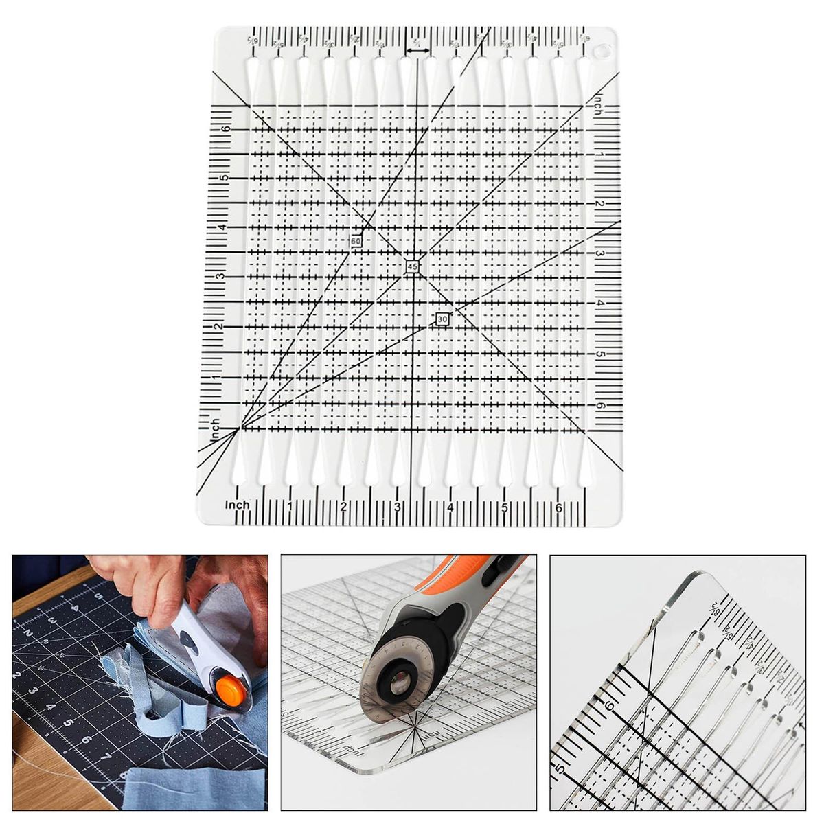 Clear Squared Quilting Rulers Quilting Supplies Acrylic For Crafts