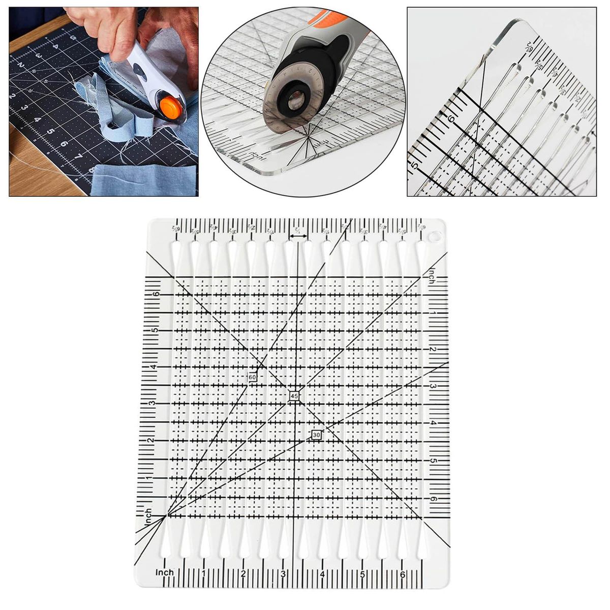 Clear Squared Quilting Rulers Quilting Supplies Acrylic For Crafts