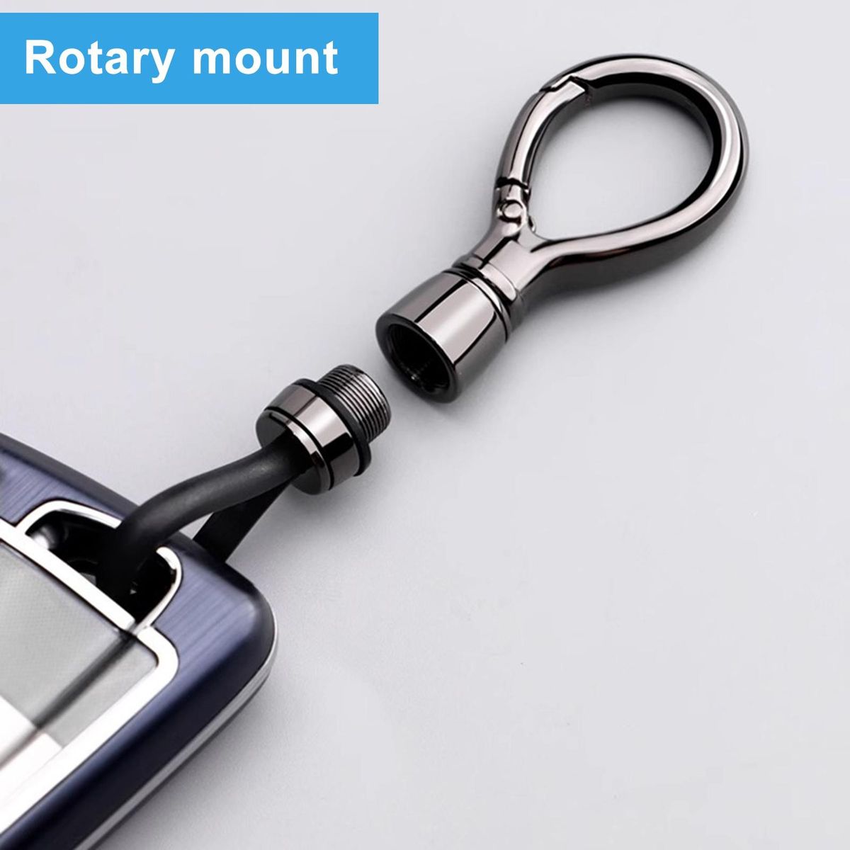 Keychain for Men Premium Zinc Alloy Car Keychain Stylish Gift Black
