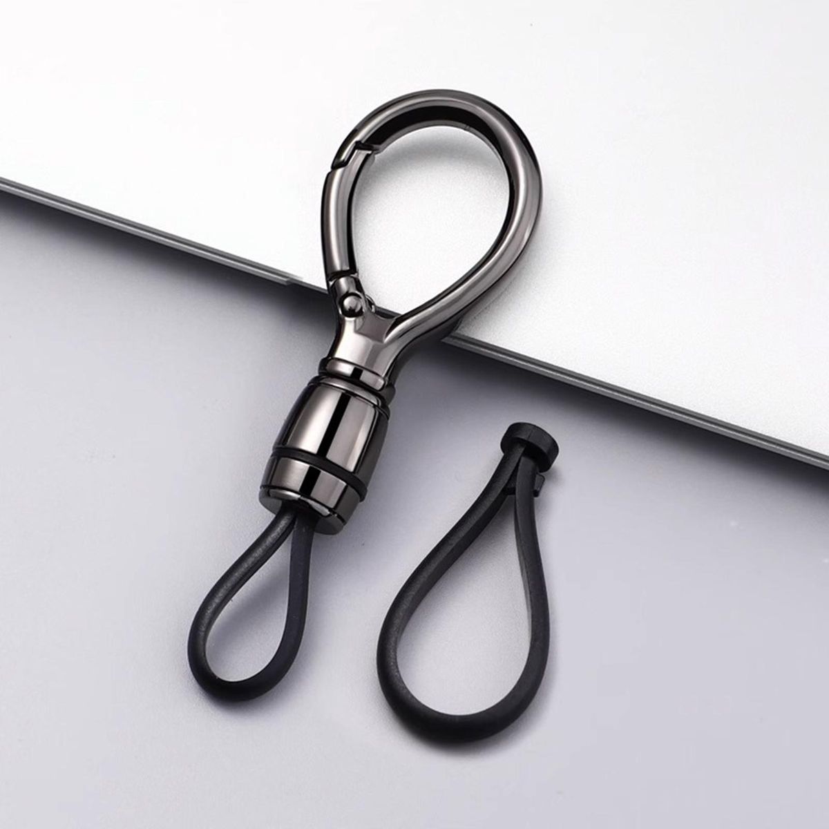 Keychain for Men Premium Zinc Alloy Car Keychain Stylish Gift Black