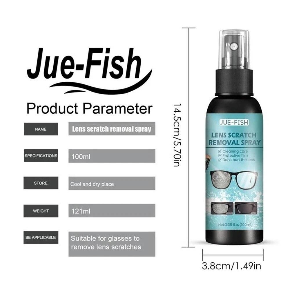 100ML Glass Cleaner Lens Cleaner Glasses Cleaner Sunglasses Eyeglass Cleaning Solution Spray Bottle Supplies Eyewear Accessories