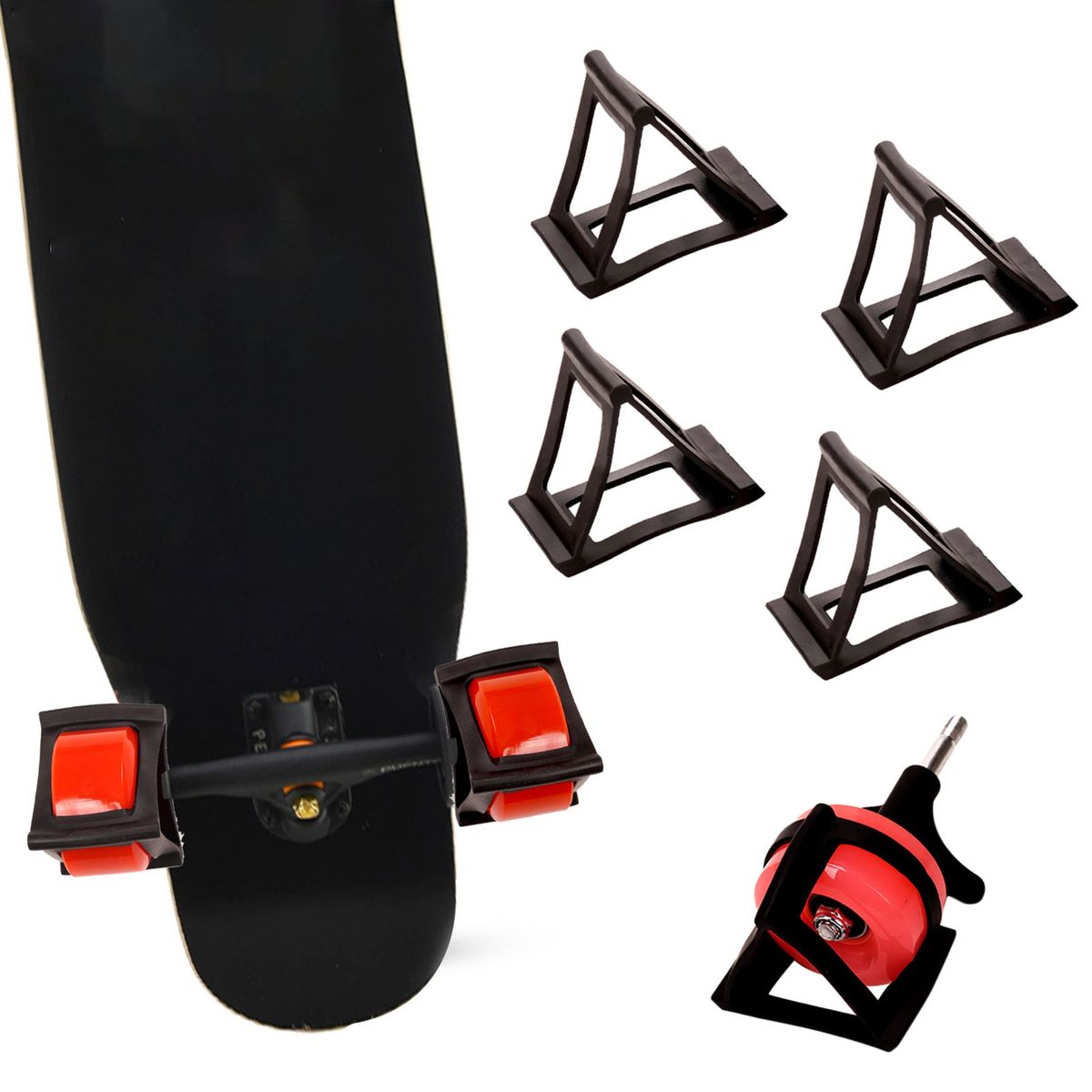 4Pcs Scooter Trainer Outdoor Boys Girls Skateboard Training Accessories Black