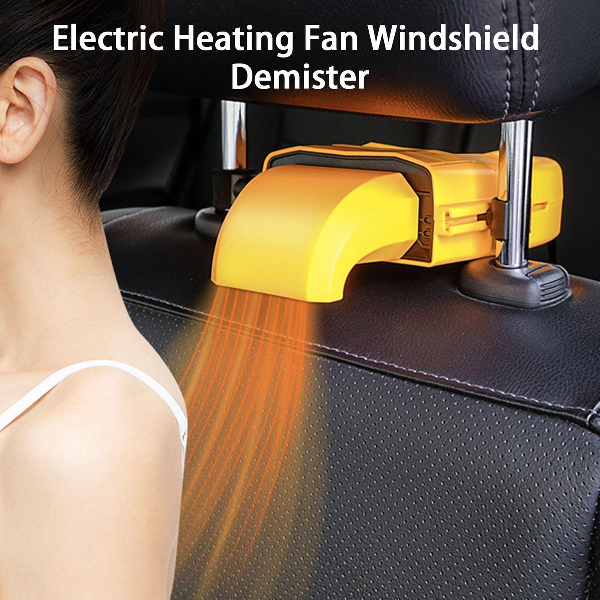 Electric Heating Fan 12V24V Car Windshield Heater Yellow