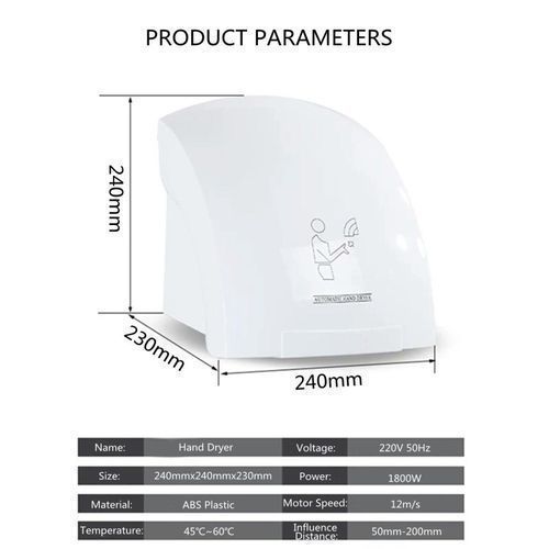 Hand Dryer Household Hotel Automatic Infared Sensor Bathroom Hand Drying Machine