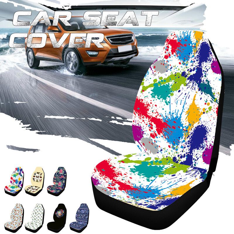 Universal Fit Car Seat Covers Set Of 1 For Fabric Printed Front Seat Cover YH1038