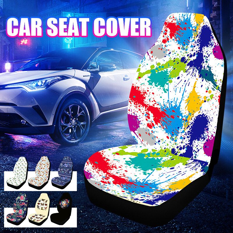 Universal Fit Car Seat Covers Set Of 1 For Fabric Printed Front Seat Cover YH1038