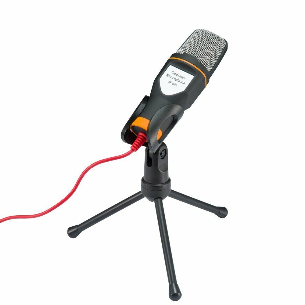 3.5mm Jack Recording Condenser Microphone Desk For PC Laptop