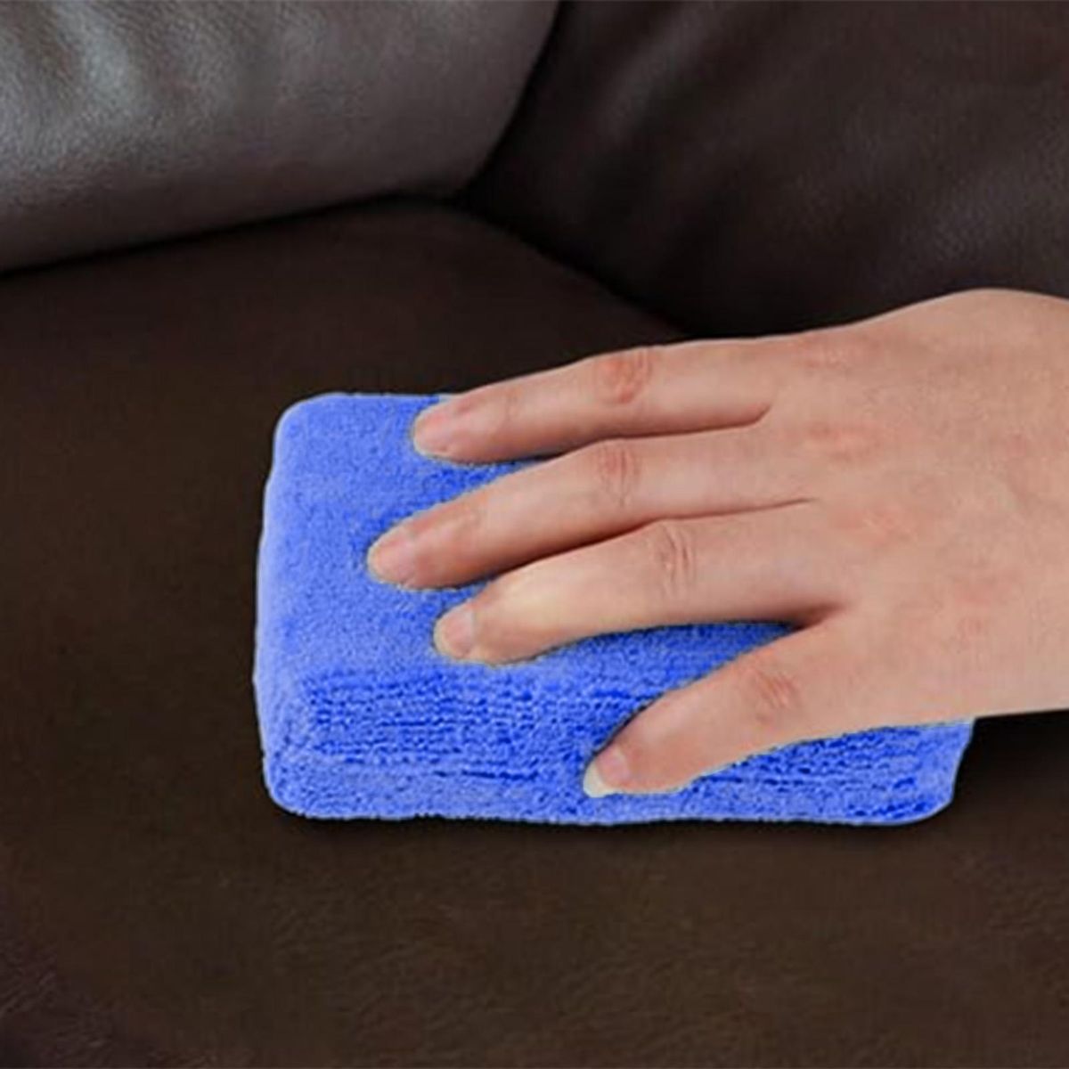 Streak-free Sponge Car Care Kit 8pcs Microfiber Sponge Set for Waxing Blue