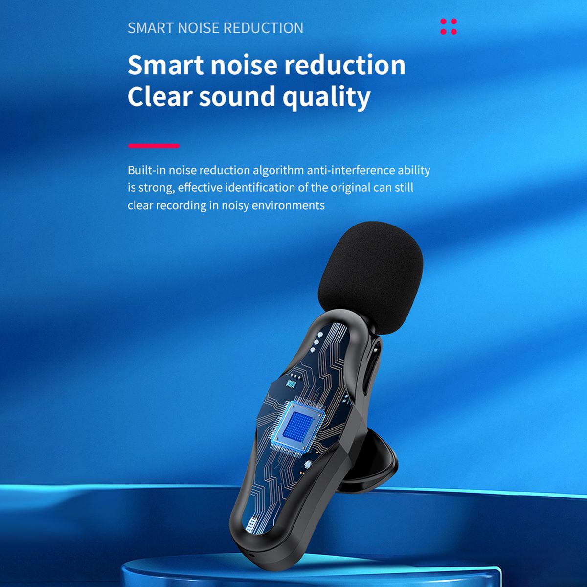K10 Wireless Lapel Microphone Clip-on Mic Plug & Play