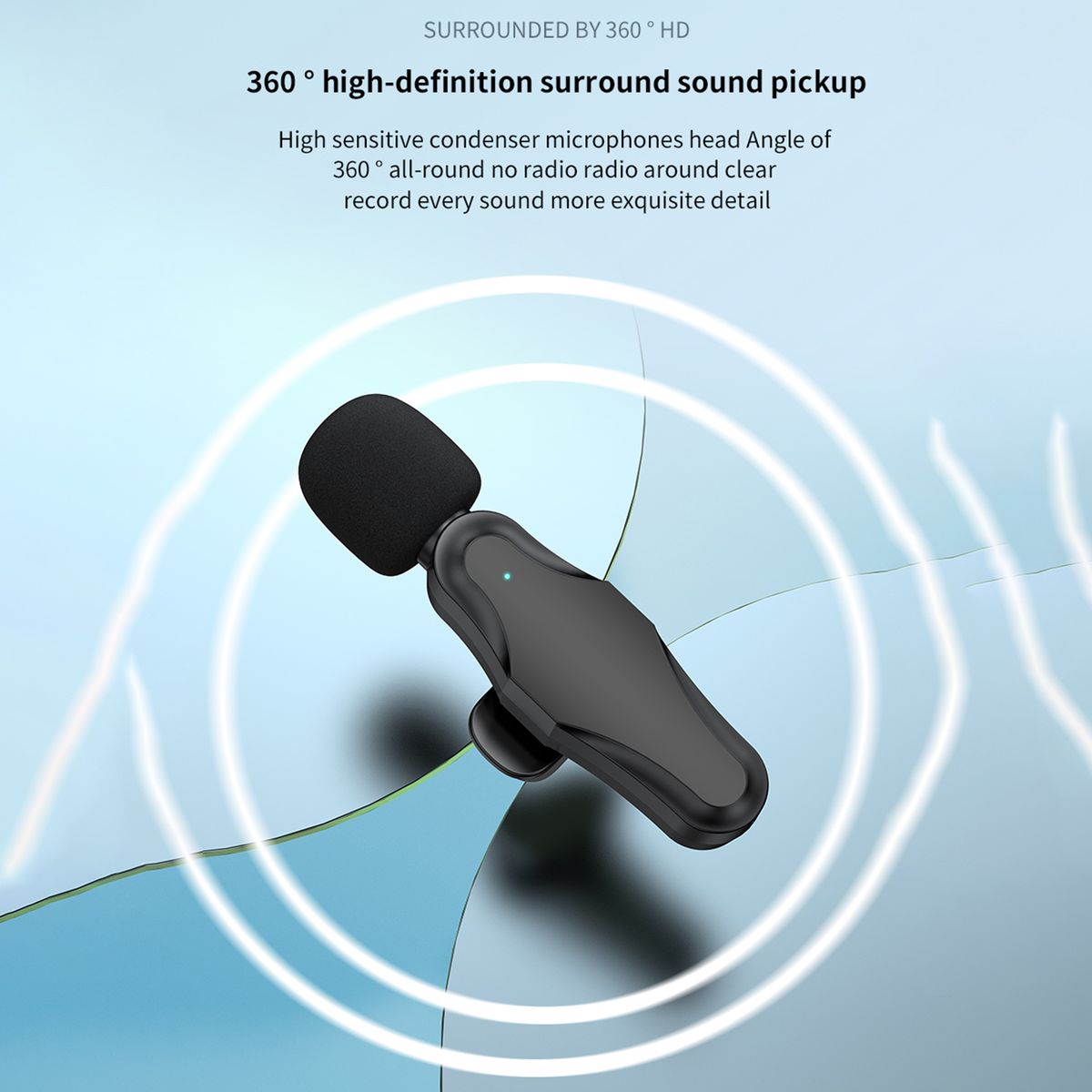 K10 Wireless Lapel Microphone Clip-on Mic Plug & Play