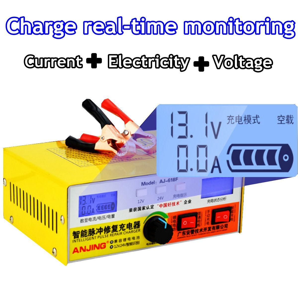 Automatic Intelligent Pulse Repair Type 12V/24V 400AH Car Battery Charger AJ-618-EU-Eurocode