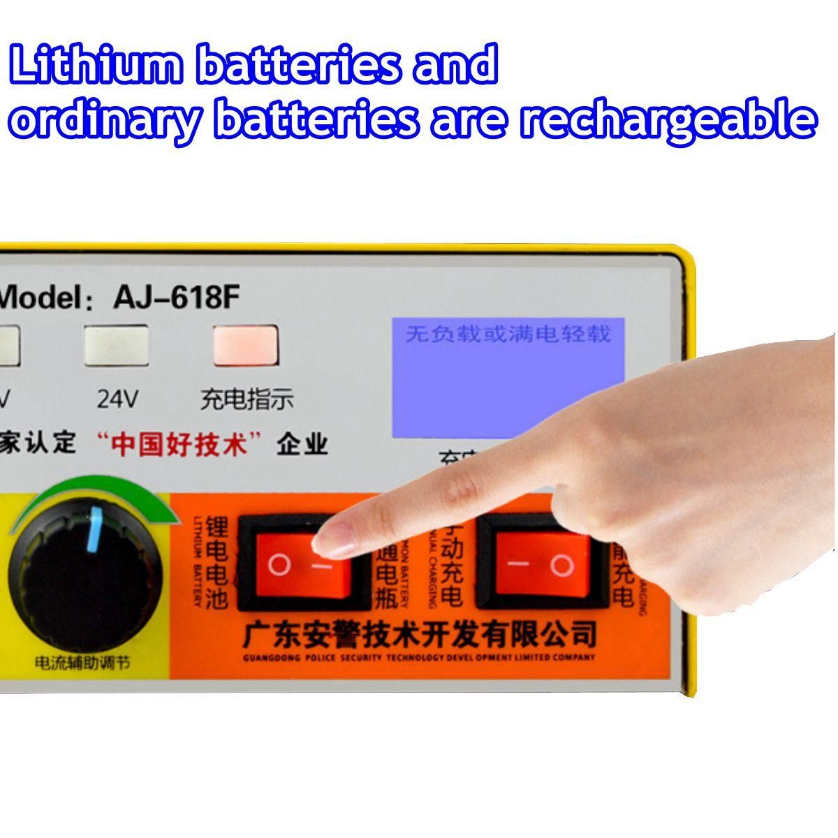 Automatic Intelligent Pulse Repair Type 12V/24V 400AH Car Battery Charger AJ-618-EU-Eurocode