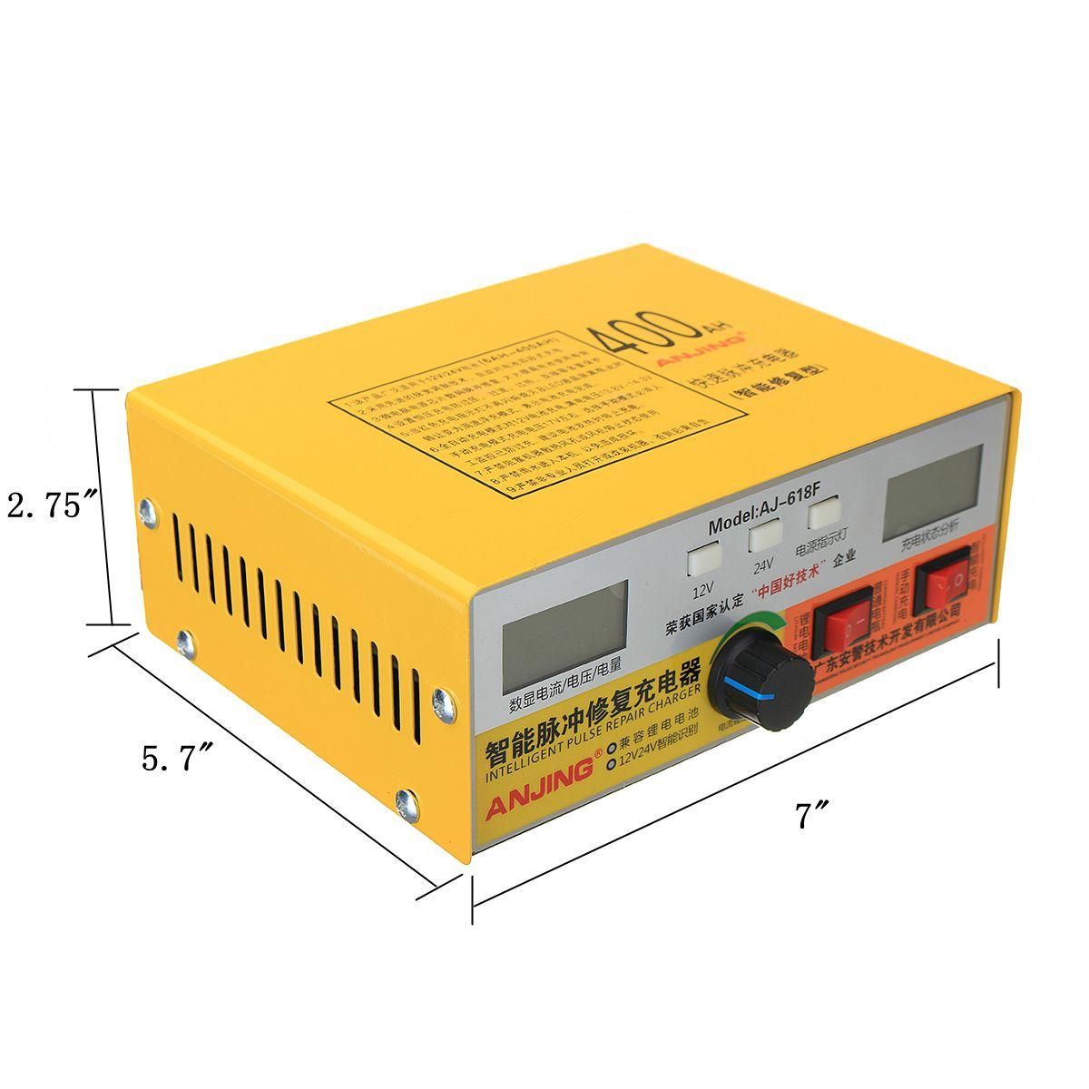 Automatic Intelligent Pulse Repair Type 12V/24V 400AH Car Battery Charger AJ-618-EU-Eurocode