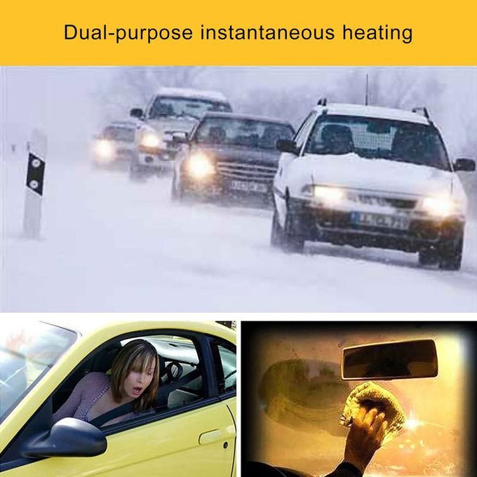 12V 200W  Ar Heater Ele Tri  Heater Gl  Defrost Defog Heating  Hine-Black-12V