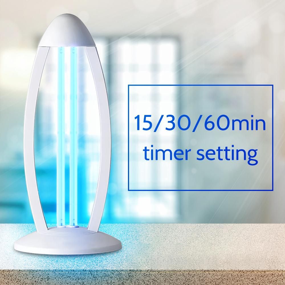 Standing UV Ultraviolet Cleaning Lamp with Ozone Remote Control Timer Function Tube Light for Canteen Kindergarten Hospital