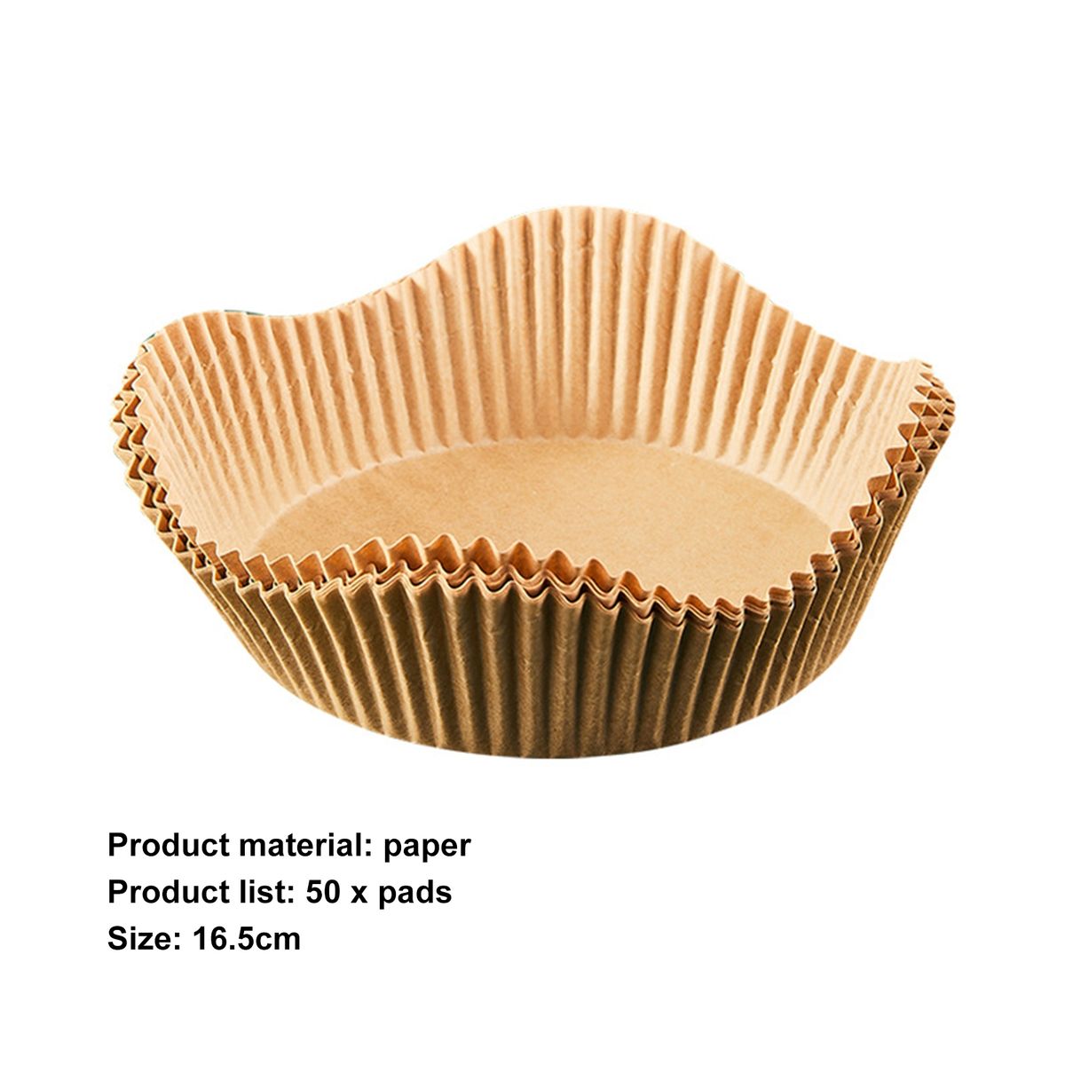 50PcsSet Baking Liner Geometric Oilproof Fryer Paper Liner 50pcs
