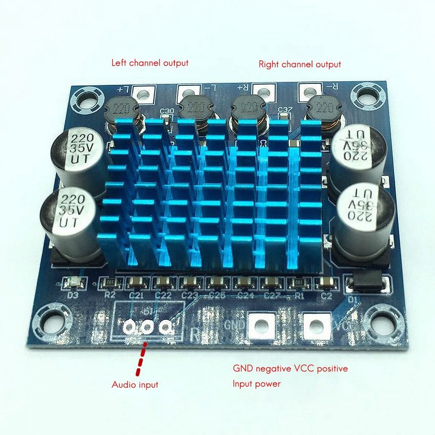 XH-A232 Digital Power Amplifier Board 30W+30W Dual-Channel