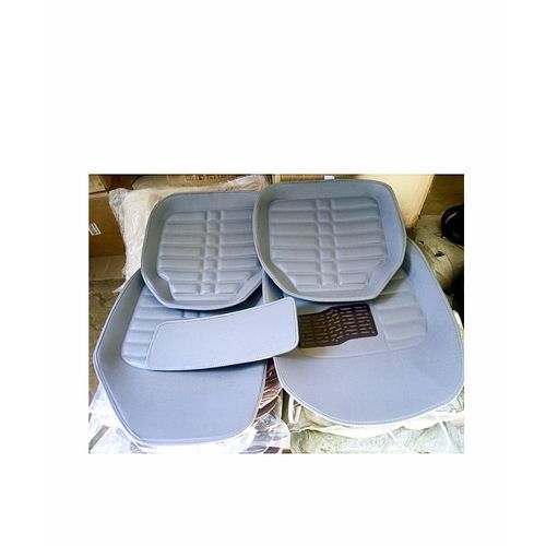 5pcs Universal Car Leather FootMat For Saloon/5 Seater SUV Grey