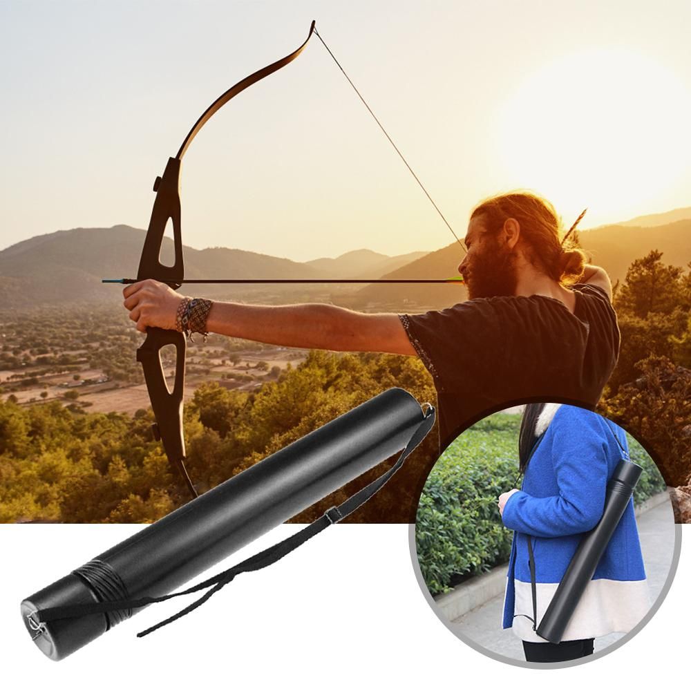 Telescopic Archery Arrow Case Carrier Tube with Adjustable Strap