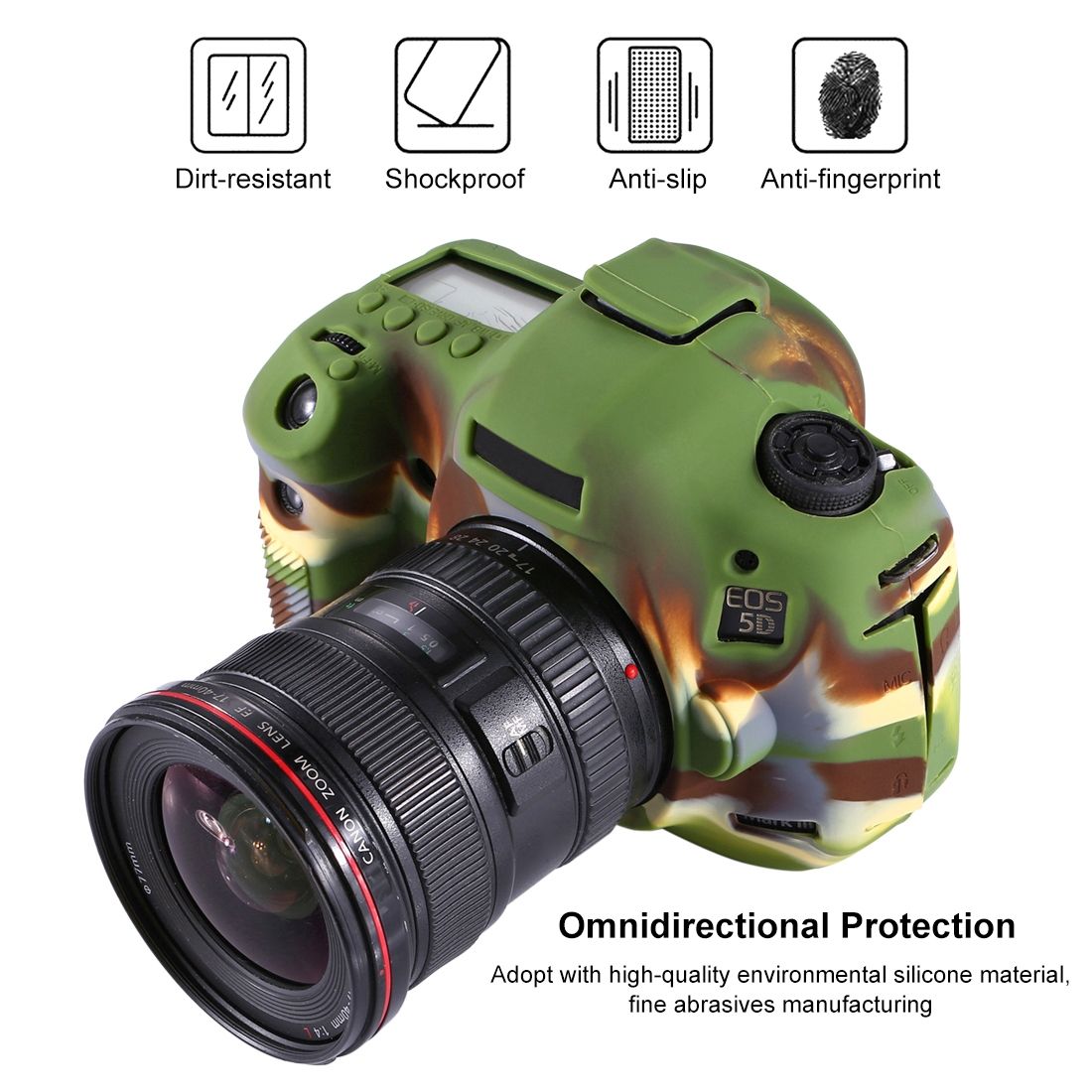 PULUZ Soft Silicone Protective Case For Canon EOS 5D Mark III / 5D3()