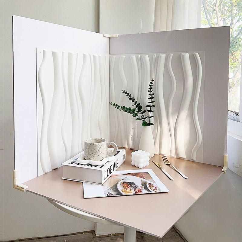 Photography Props 3D Photography Background Plate Three-Dimensional Food Cake Cosmetics Scene Decoration Ins White Swing Shot