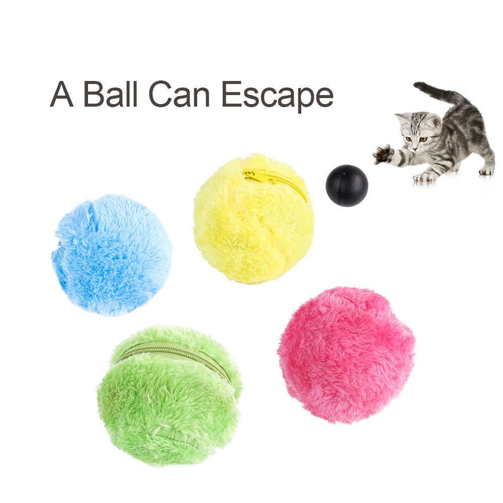 Pet Dog Cat Automatic Roller Ball Toy Dog Plush Toy Motion