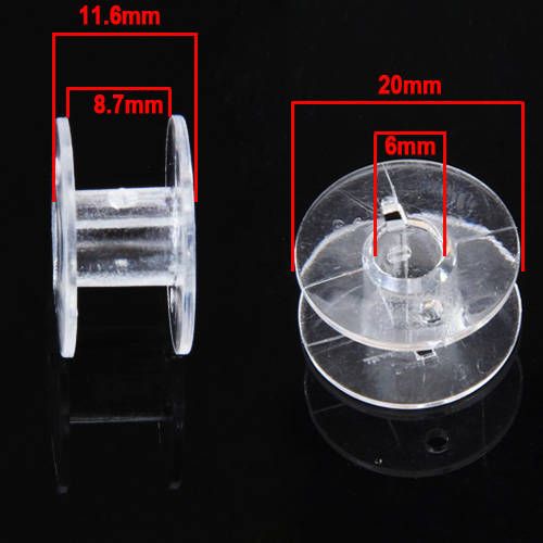 5x Sewing Machine Bobbins Spool Plastic For Brother Janome Singer