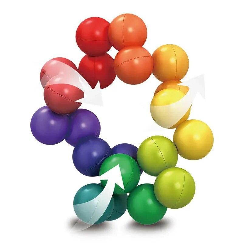 New Fidget Toys puzzles Ball Anti stress relief Rainbow Ball ADHD Adults Stocking Stuffer Stress Decompression Bracelet Kids Toy