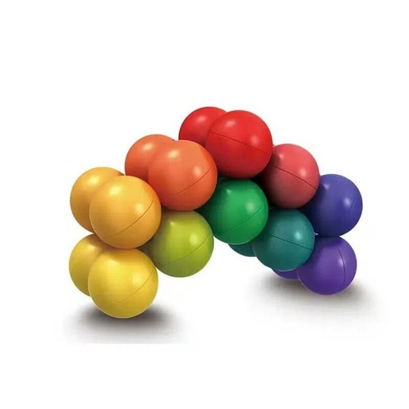 New Fidget Toys puzzles Ball Anti stress relief Rainbow Ball ADHD Adults Stocking Stuffer Stress Decompression Bracelet Kids Toy