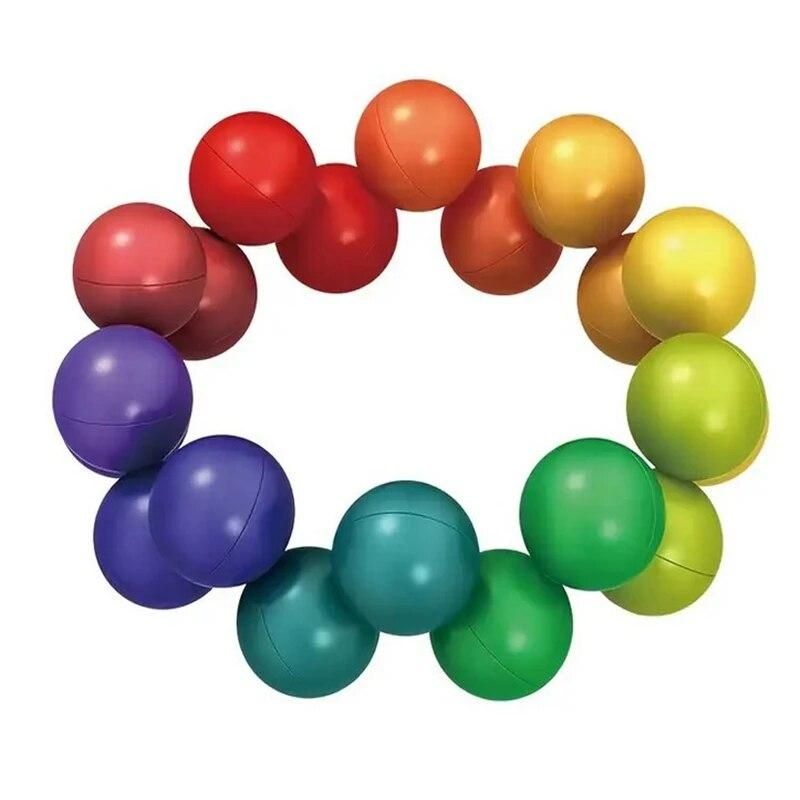 New Fidget Toys puzzles Ball Anti stress relief Rainbow Ball ADHD Adults Stocking Stuffer Stress Decompression Bracelet Kids Toy