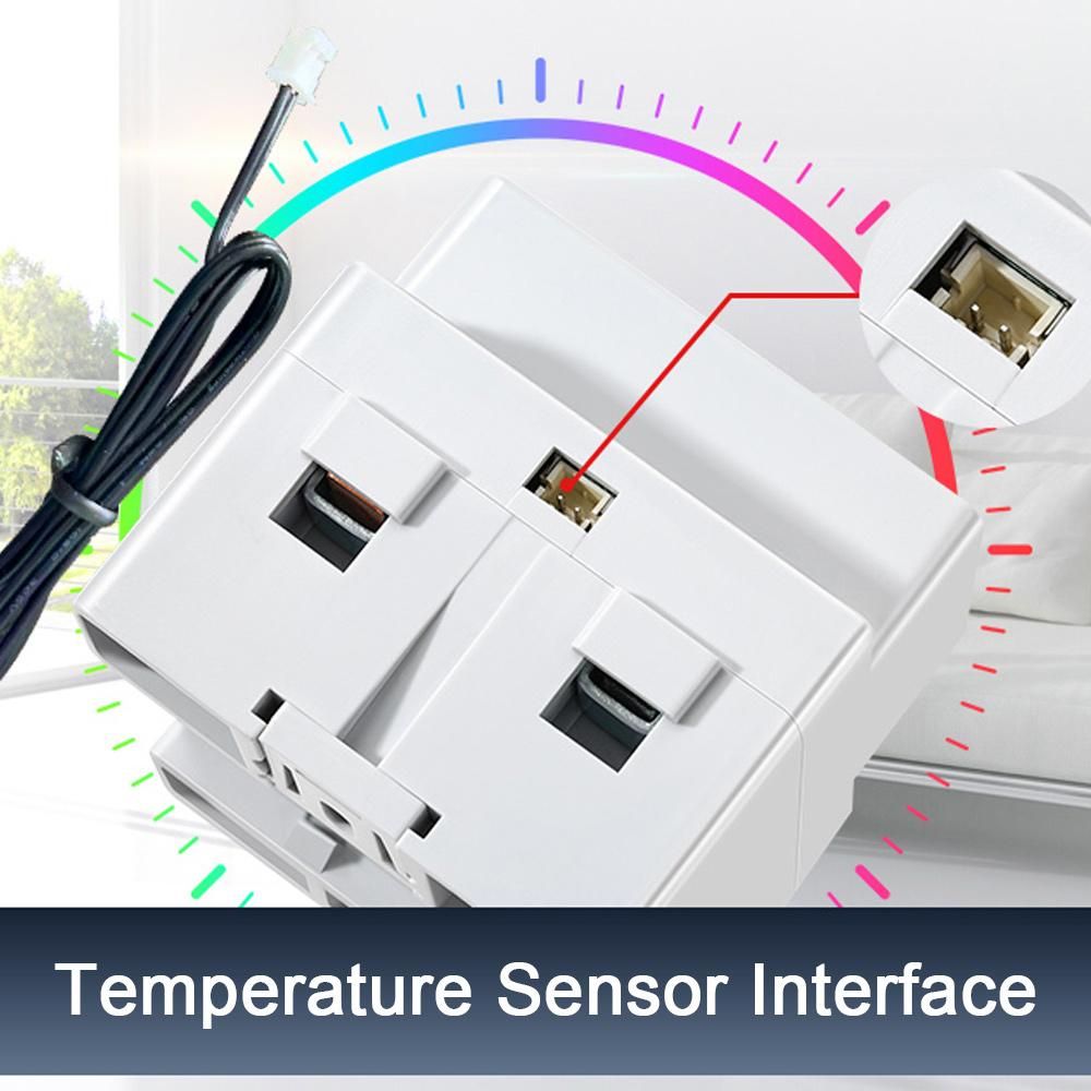 8in1 Power Meter Color Screen 2P Multi-function AC Energy Meter 170-270V/63A Voltage and Current Meter Standard Rail Mounting
