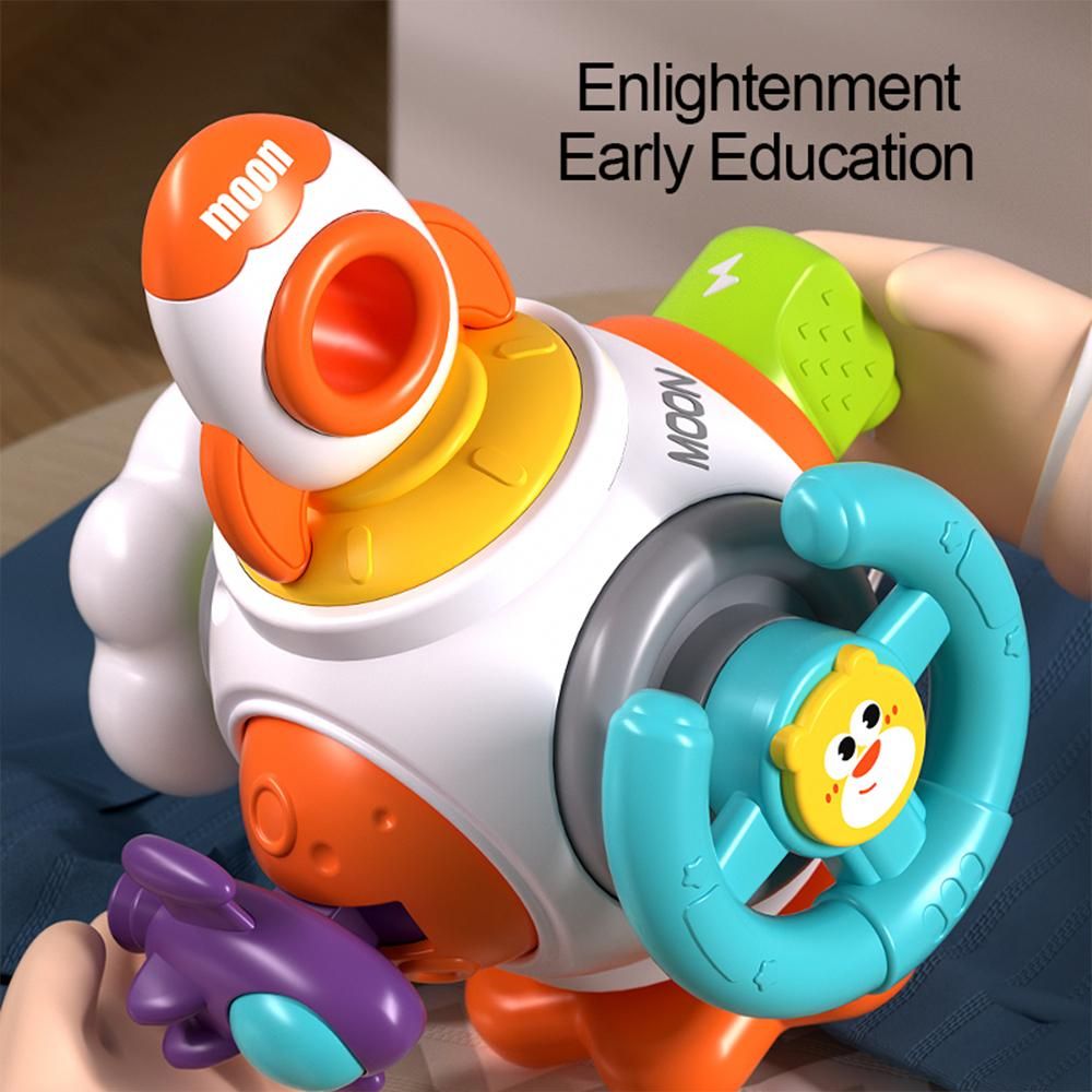 Busy Cube Cartoon Ball Busy Puzzle Hand Catch Ball Sensory Toy Educational Activity Cube for Baby Toddlers Busy Ball Toy with 6-side Balls Safe Educational Toy for Boys Girls
