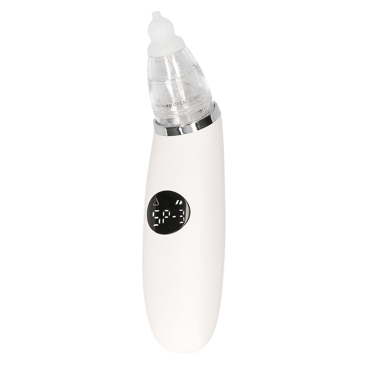 Baby Nasal Aspirator Electric Nose Suction Nose Cleaner with 3 Silicone Tips & Suction Levels LED Display Built-in Flashing Lights and Music