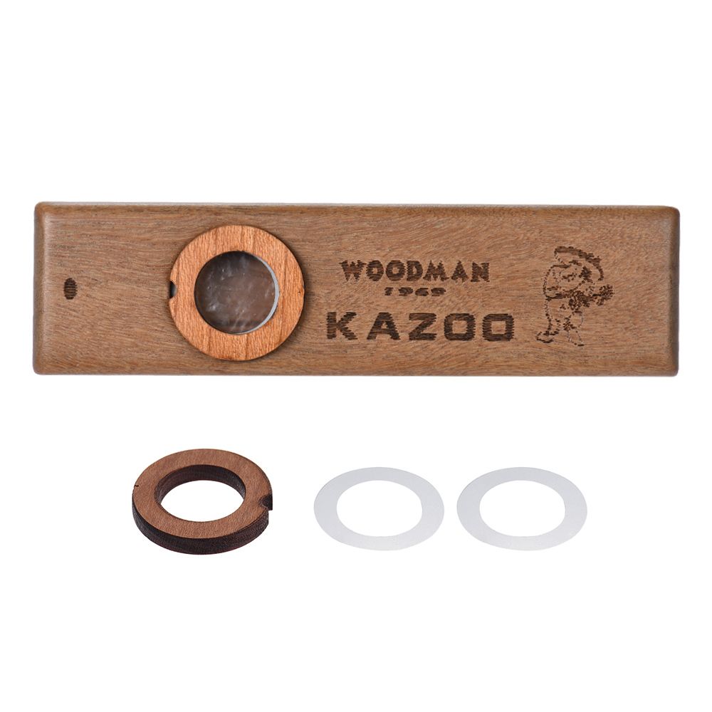 Handmade Wooden Kazoo Wood Harmonica With Metal Storage Box