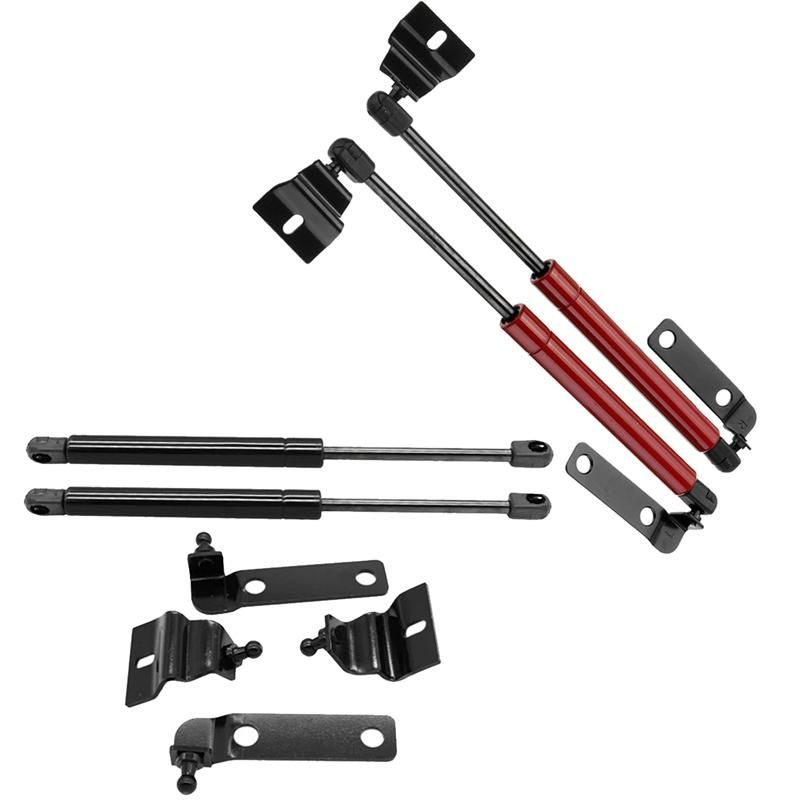 Front Engine Cover Bonnet Hood Shock Lift  Bars Support Rod Arm Hydraulic Parts For Toyota Hilux Vigo SR5 05-12 Red