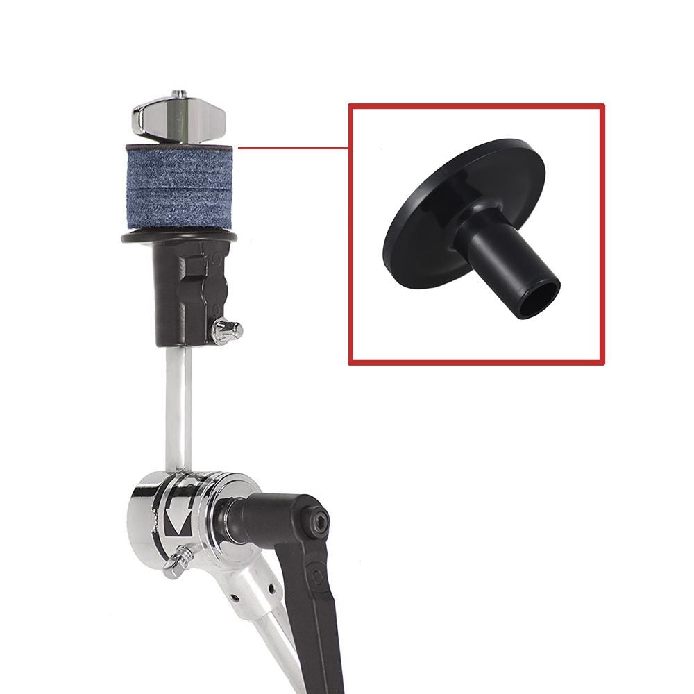 Black Drum Cymbal Sleeves Plastic Drum Set Cymbal Stands Replacement with Flange Base 10 Pack