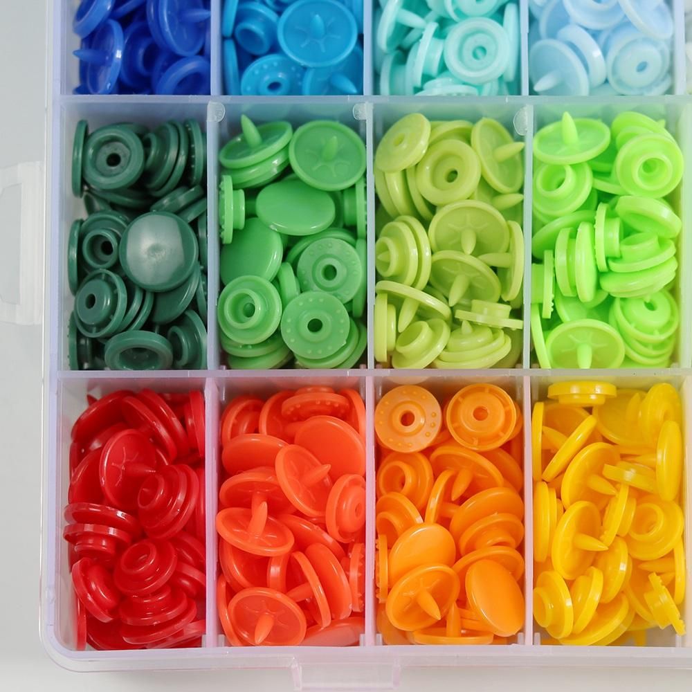 Snap Buttons Round Plastic Press Button Rainbow