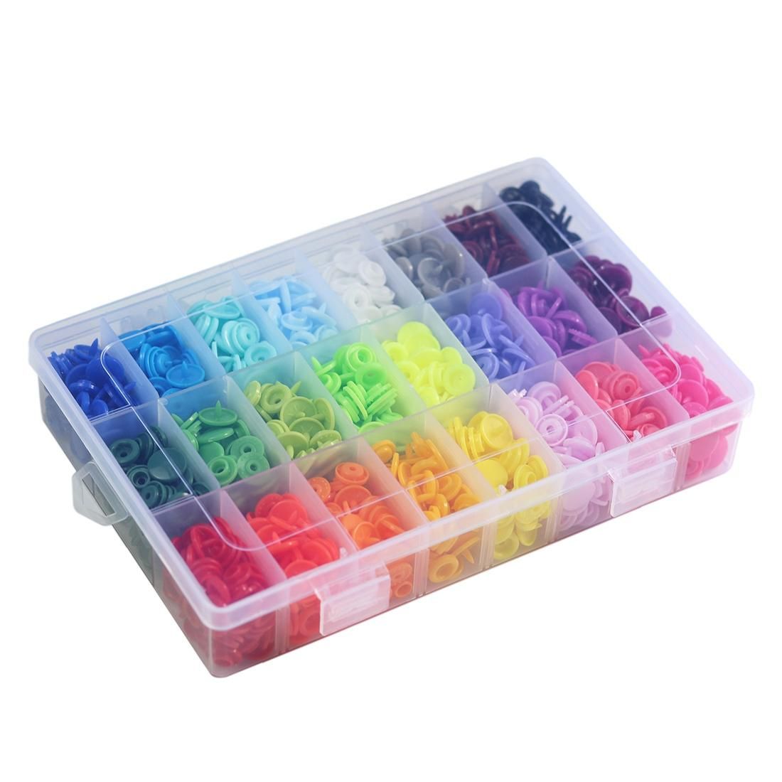 Snap Buttons Round Plastic Press Button Rainbow