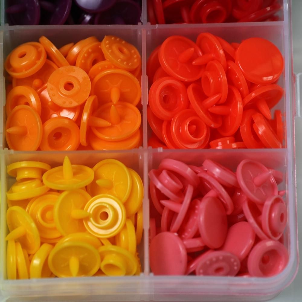 Snap Buttons Round Plastic Press Button Rainbow