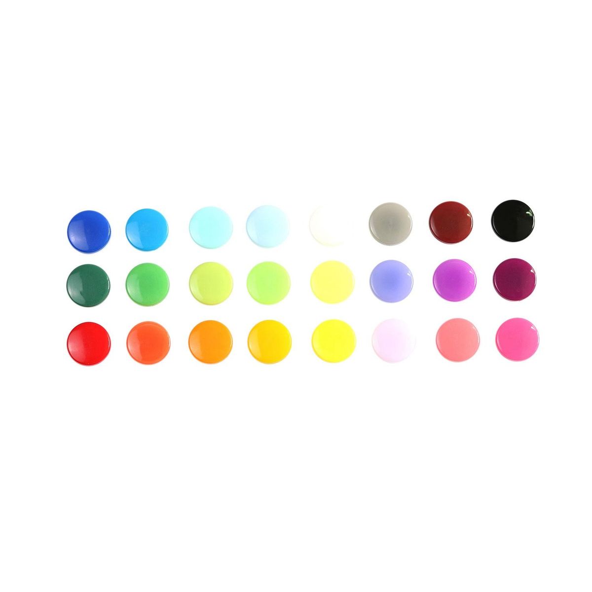 Snap Buttons Round Plastic Press Button Rainbow