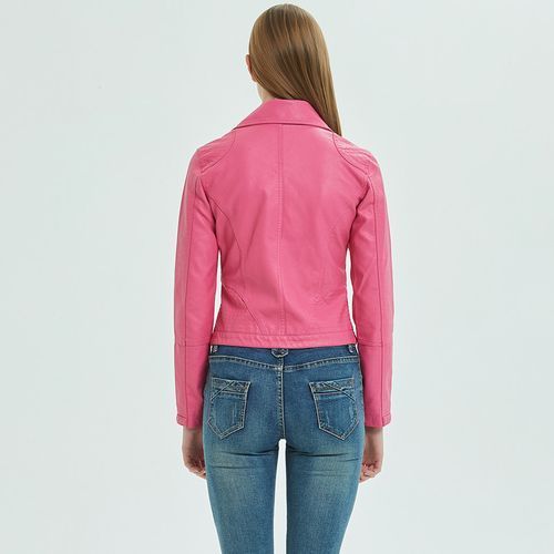 Short Jacket With Stand-up Collar And Rivets